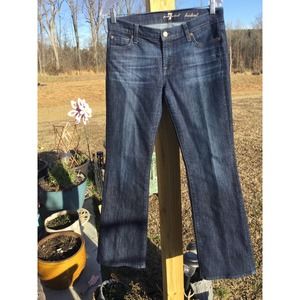7 for all mankind womens boot cut jeans size 29 bootcut dark wash western denim